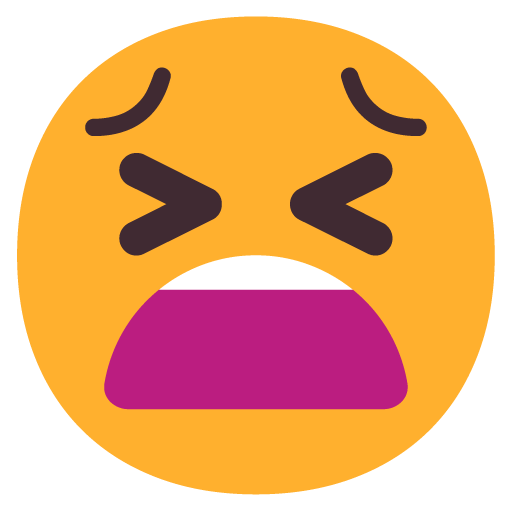 Tired Face as drawn by Microsoft in Windows 11 22H2