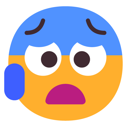 Anxious Face with Sweat, the previous design
