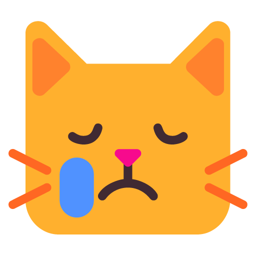 泣いている猫 as drawn by Microsoft in Windows 11 22H2