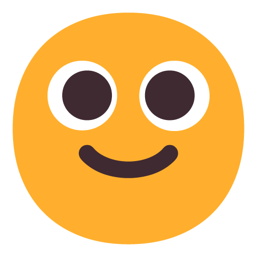 Slightly Smiling Face as drawn by Microsoft in Windows 11 22H2