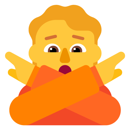 Person Gesturing NO as drawn by Microsoft in Windows 11 22H2