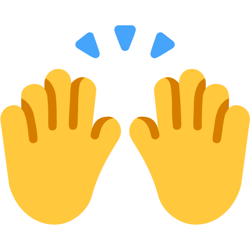 Raising Hands as drawn by Microsoft in Windows 11 22H2