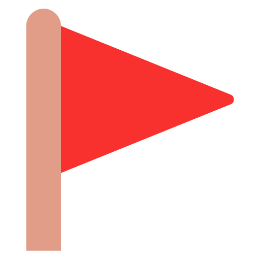 Triangular Flag as drawn by Microsoft in Windows 11 22H2