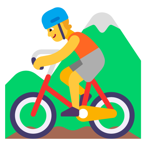 Person Mountain Biking as drawn by Microsoft in Windows 11 22H2