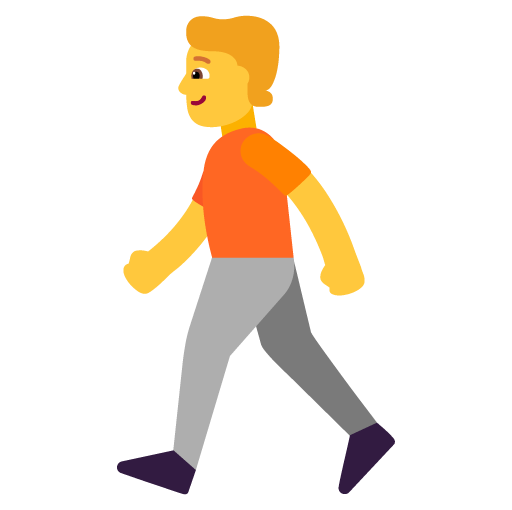 Person Walking as drawn by Microsoft in Windows 11 22H2
