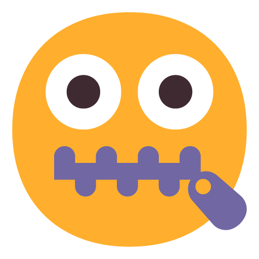 Zipper-Mouth Face, the previous design