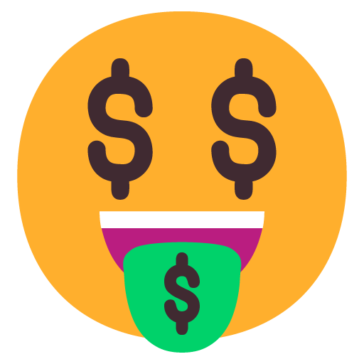 Money-Mouth Face, the previous design