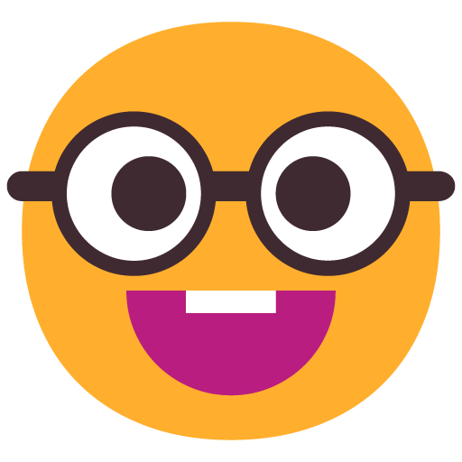 Nerd Face as drawn by Microsoft in Windows 11 22H2
