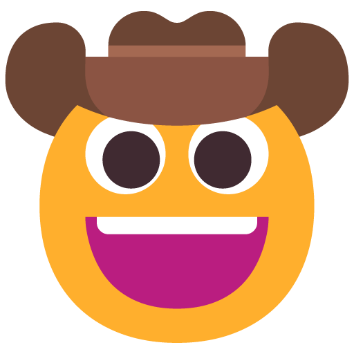 Cowboy Hat Face as drawn by Microsoft in Windows 11 22H2