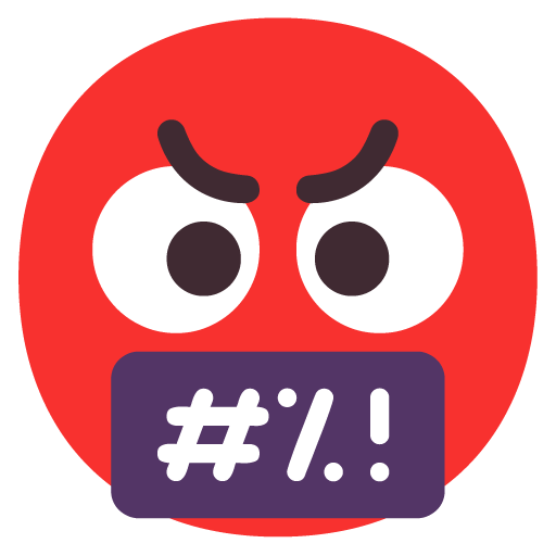 Face with Symbols on Mouth, the previous design