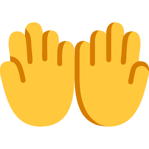 Palms up Together as drawn by Microsoft in Windows 11 22H2