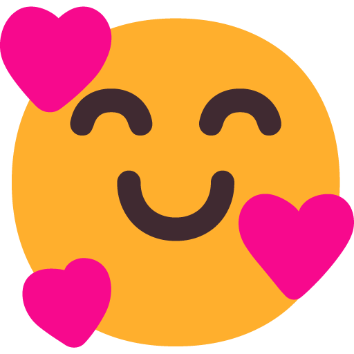 Smiling Face with Hearts, the previous design
