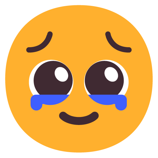 Face Holding Back Tears as drawn by Microsoft in Windows 11 22H2