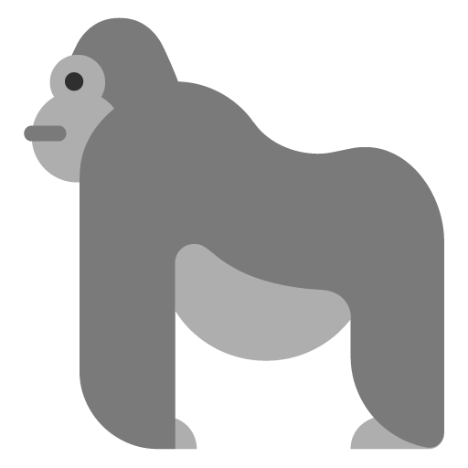 Gorilla as drawn by Microsoft in Windows 11 22H2