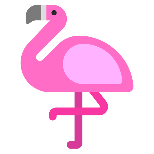 Flamingo as drawn by Microsoft in Windows 11 22H2