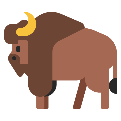 Bison as drawn by Microsoft in Windows 11 22H2