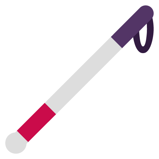 White Cane as drawn by Microsoft in Windows 11 22H2