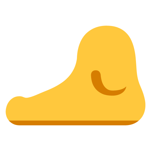 Foot as drawn by Microsoft in Windows 11 22H2