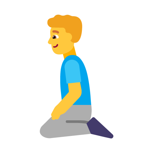 Man Kneeling as drawn by Microsoft in Windows 11 22H2
