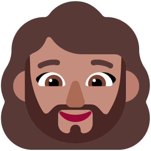 Woman: Medium Skin Tone, Beard, the design in this release