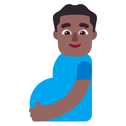Pregnant Man: Medium-Dark Skin Tone, the design in this release