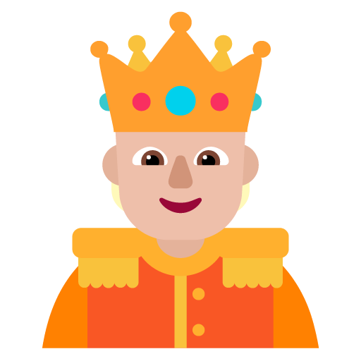 Person with Crown: Medium-Light Skin Tone, the design in this release