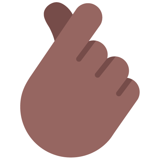 hand with index finger and thumb crossed: medium-dark skin tone — Microsoft