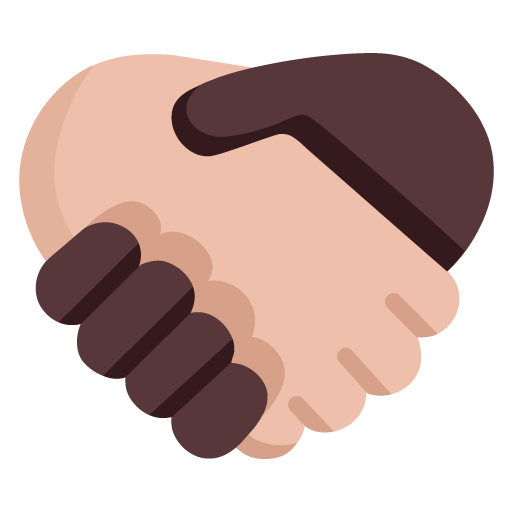 Handshake: Medium-Light Skin Tone, Dark Skin Tone, the design in this release