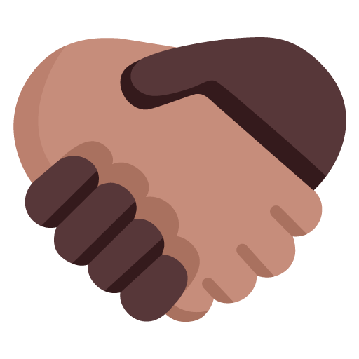 Handshake: Medium Skin Tone, Dark Skin Tone, the design in this release