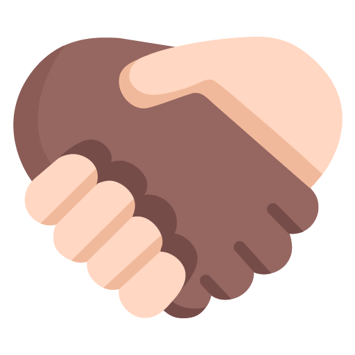 Handshake: Medium-Dark Skin Tone, Light Skin Tone, the design in this release