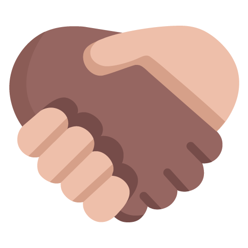 Handshake: Medium-Dark Skin Tone, Medium-Light Skin Tone, the design in this release