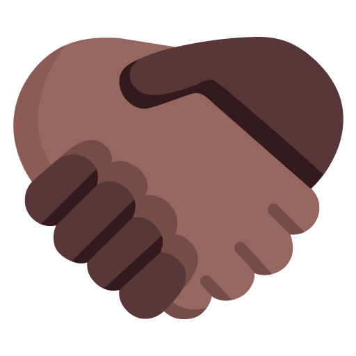Handshake: Medium-Dark Skin Tone, Dark Skin Tone, the design in this release