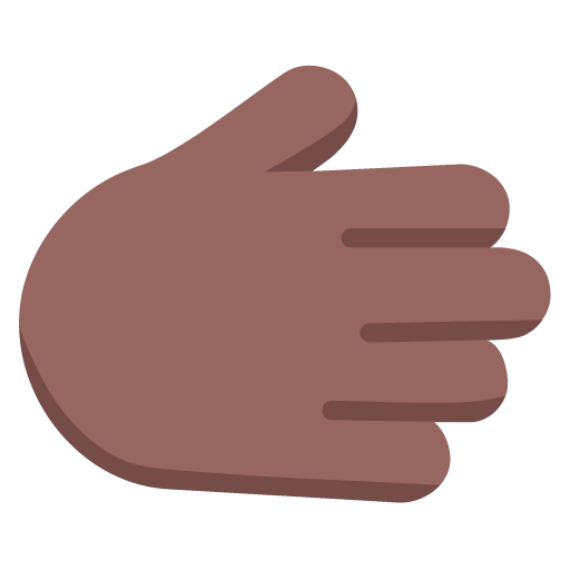 rightwards hand: medium-dark skin tone — Microsoft