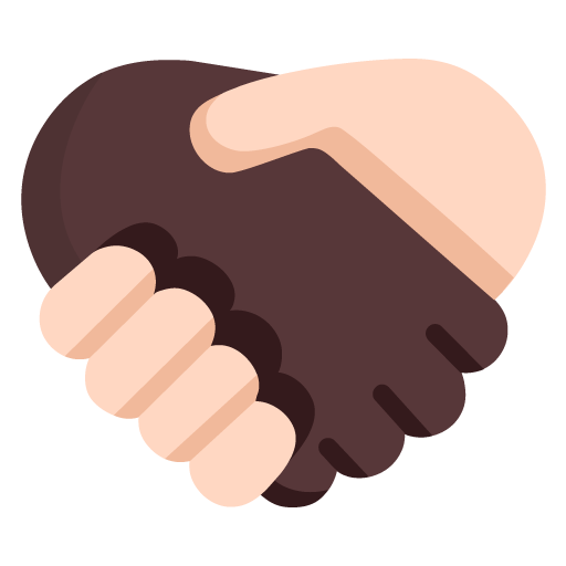 Handshake: Dark Skin Tone, Light Skin Tone, the design in this release