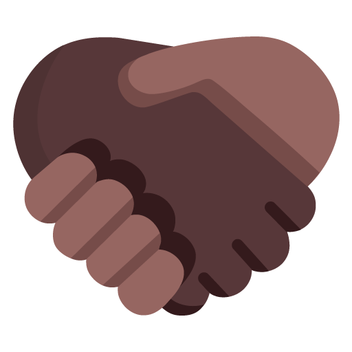 Handshake: Dark Skin Tone, Medium-Dark Skin Tone, the design in this release