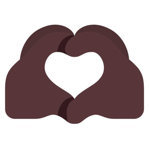 Heart Hands: Dark Skin Tone, the design in this release