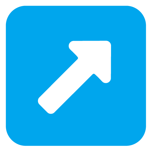 Up-Right Arrow as drawn by Microsoft in Windows 11 22H2