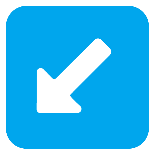 Down-Left Arrow as drawn by Microsoft in Windows 11 22H2