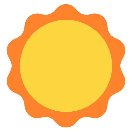 Sun as drawn by Microsoft in Windows 11 22H2