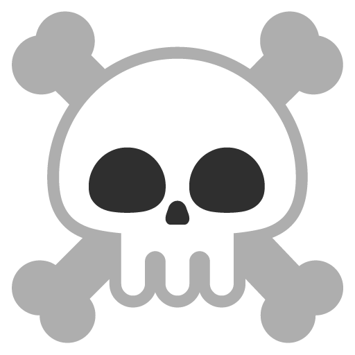 Skull and Crossbones as drawn by Microsoft in Windows 11 22H2