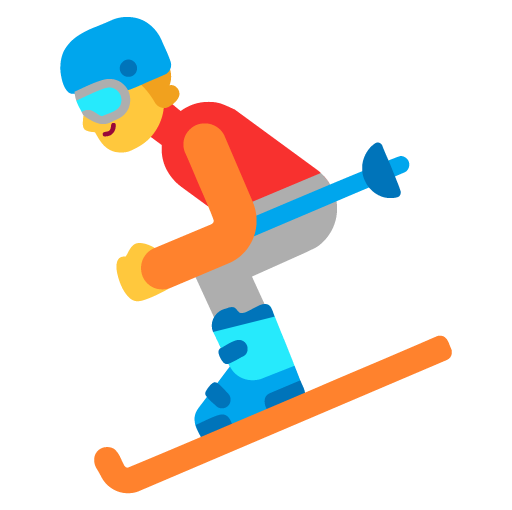 Skier as drawn by Microsoft in Windows 11 22H2