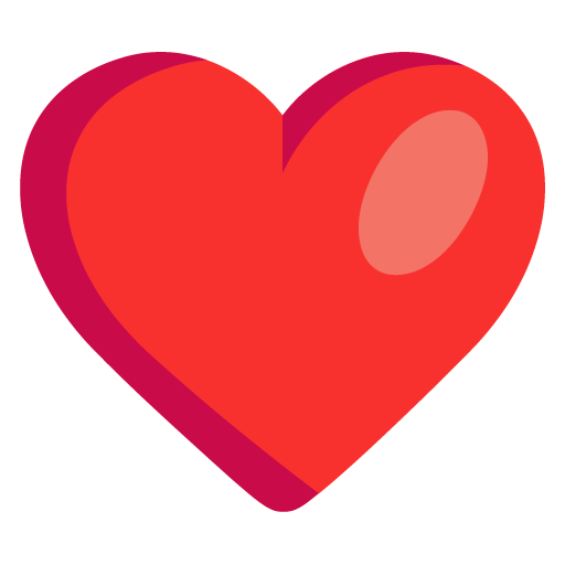 Red Heart as drawn by Microsoft in Windows 11 22H2