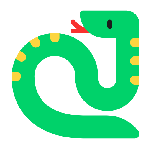 Snake as drawn by Microsoft in Windows 11 23h2 June 2024 Update
