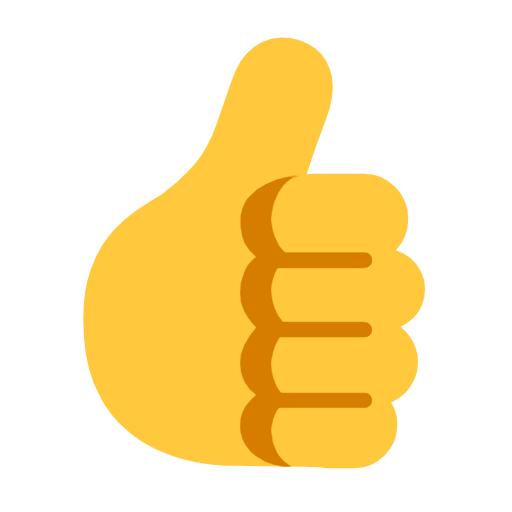 Thumbs up as drawn by Microsoft in Windows 11 23h2 June 2024 Update