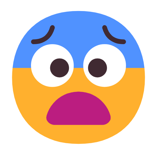 Fearful Face as drawn by Microsoft in Windows 11 23h2 June 2024 Update