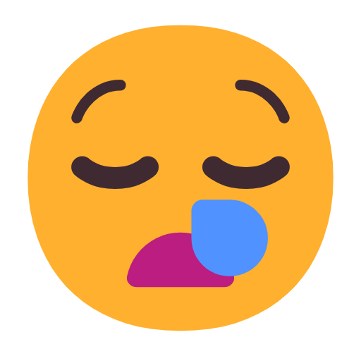 Sleepy Face as drawn by Microsoft in Windows 11 23h2 June 2024 Update