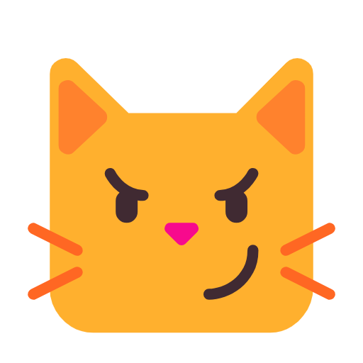 にやりとする猫 as drawn by Microsoft in Windows 11 23h2 June 2024 Update