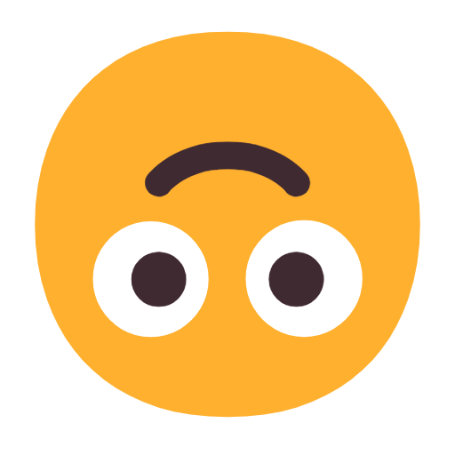 Faccina Sottosopra as drawn by Microsoft in Windows 11 23h2 June 2024 Update