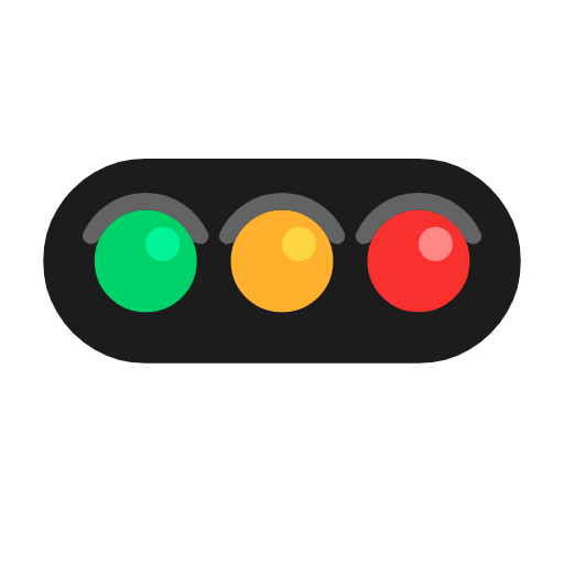 Horizontal Traffic Light as drawn by Microsoft in Windows 11 23h2 June 2024 Update