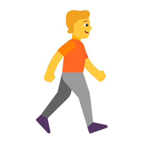 person walking: facing right — Microsoft
